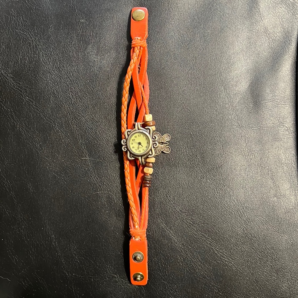 Women’s orange bracelet watch